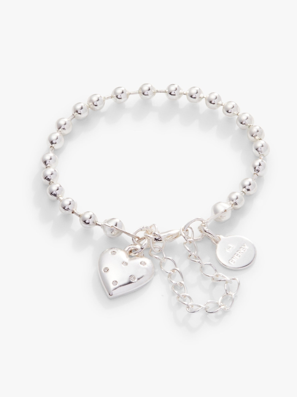 NWT Alex+ Ani Sterling Silver Beaded Heart Charm Bracelet - Picture 1 of 6